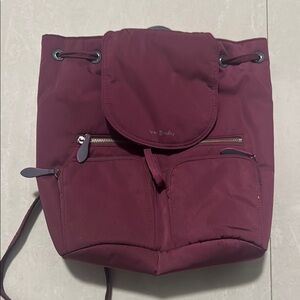 Vera Bradley Maroon Backpack with Pockets